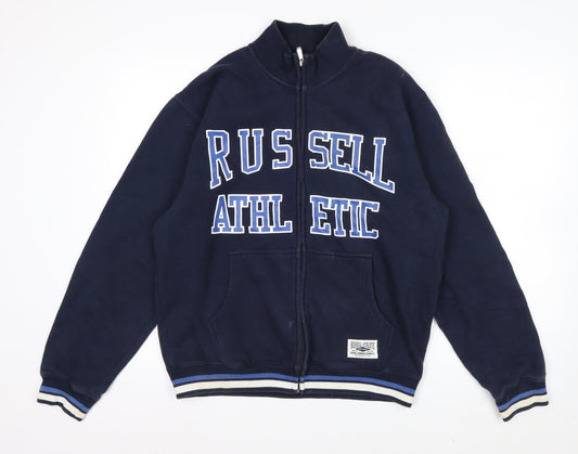 Russell Athletic Men's Blue Full Zip Fleece Sweatshirt M