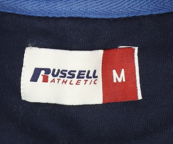 Russell Athletic Men's Blue Full Zip Fleece Sweatshirt M
