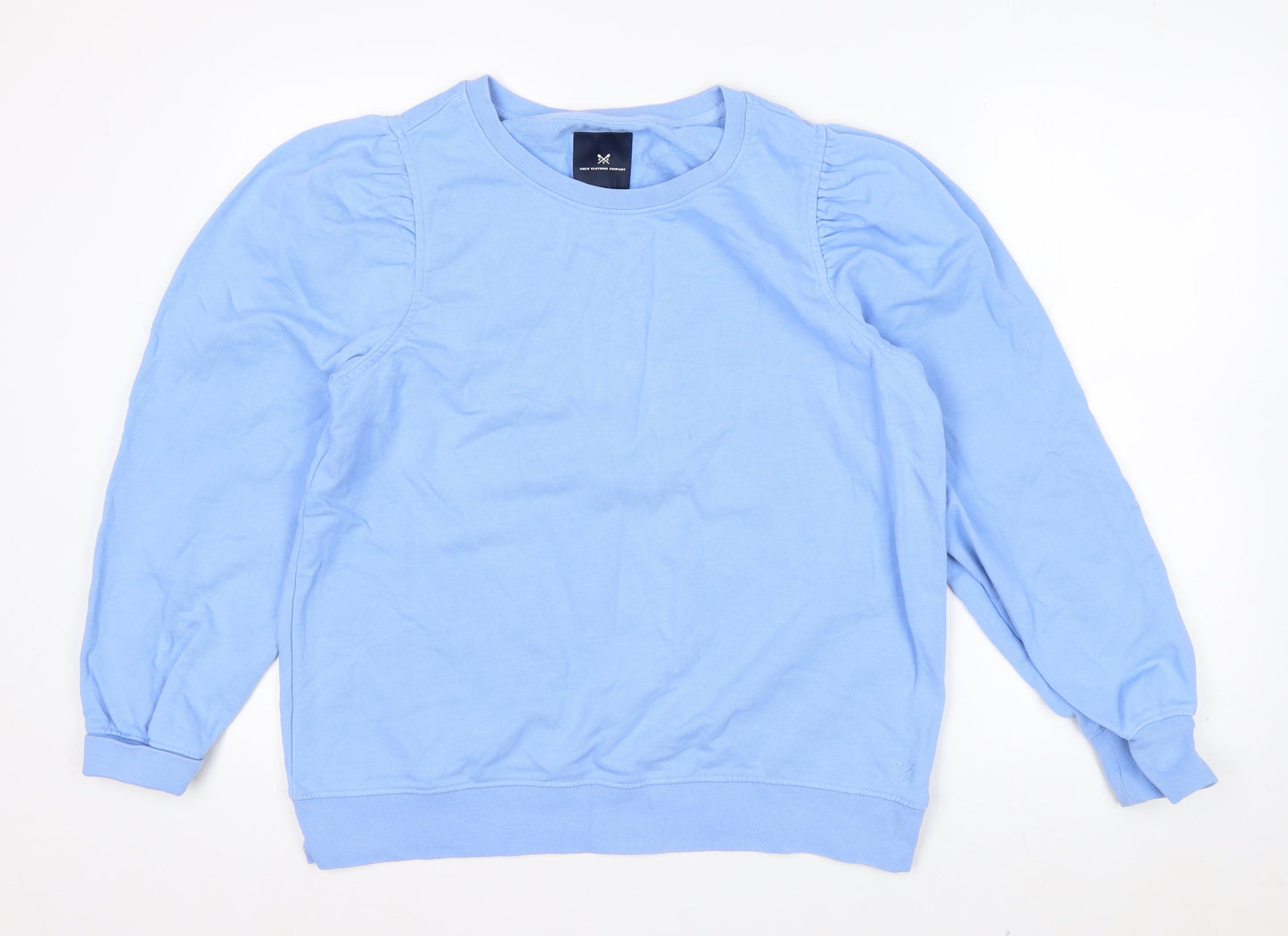 Crew Clothing Company Women Blue Size 16 Cotton Blend Pullover Sweatshirt