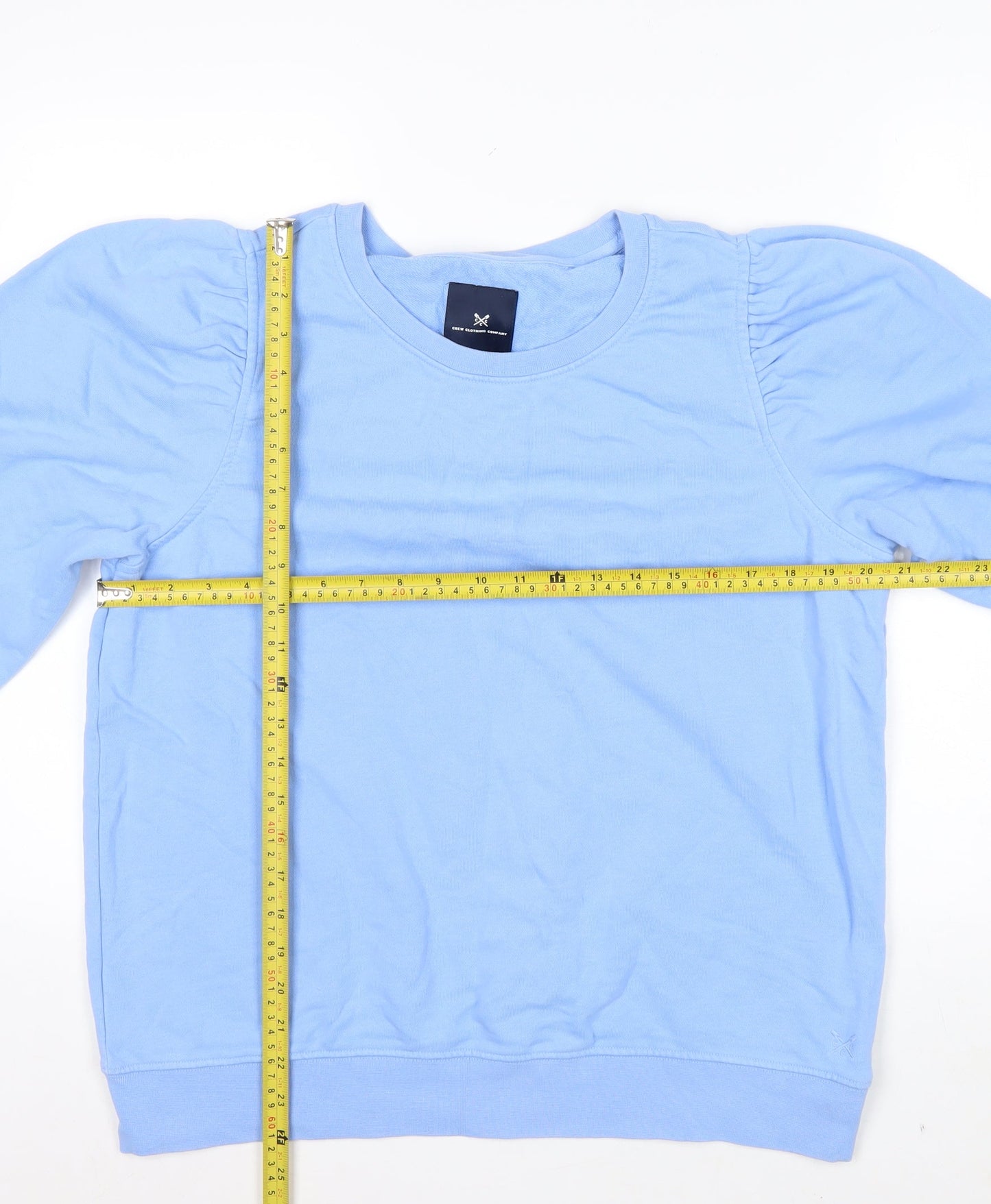 Crew Clothing Company Women Blue Size 16 Cotton Blend Pullover Sweatshirt