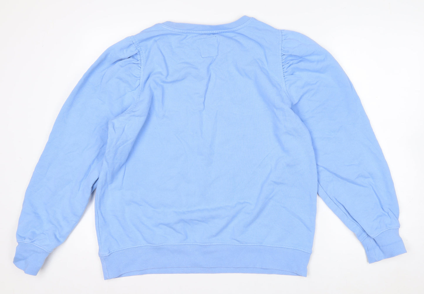 Crew Clothing Company Women Blue Size 16 Cotton Blend Pullover Sweatshirt