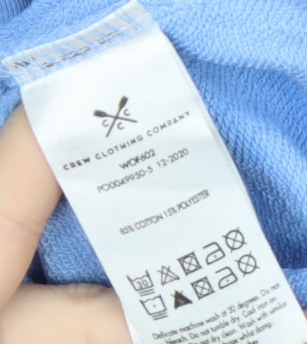 Crew Clothing Company Women Blue Size 16 Cotton Blend Pullover Sweatshirt