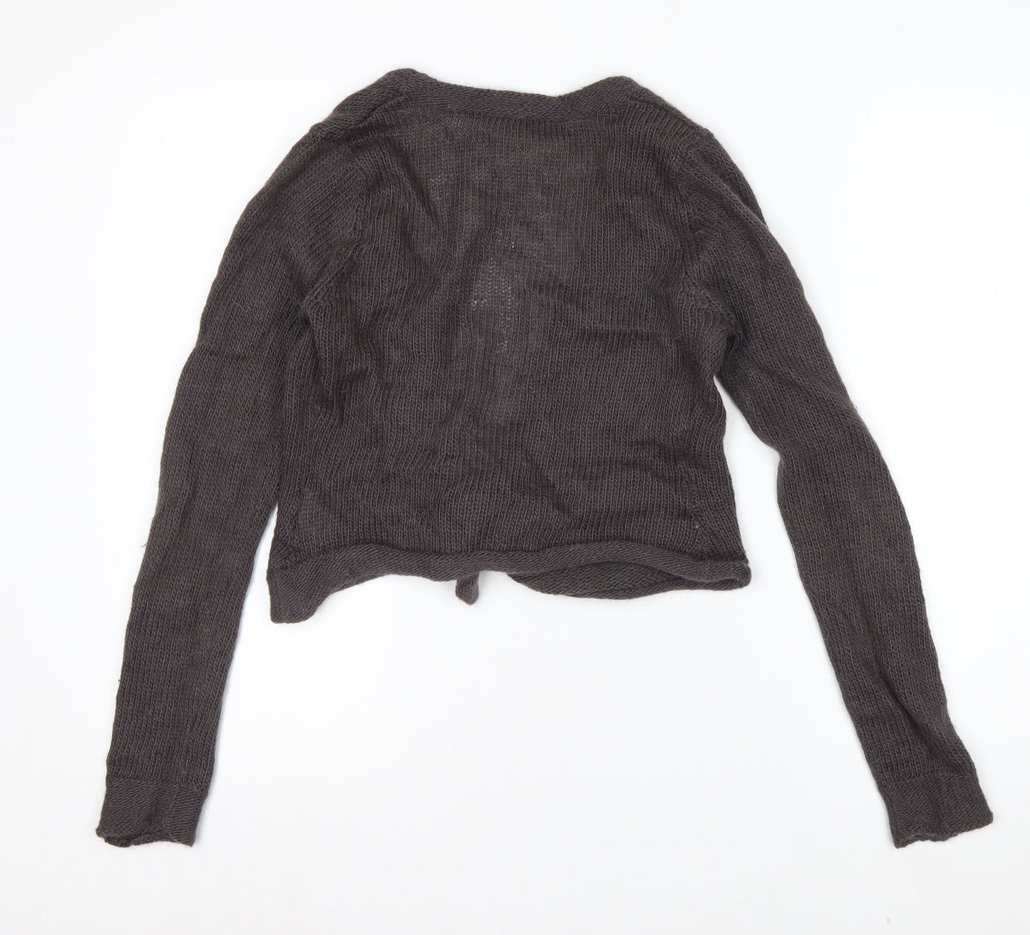 White Stuff Women’s Brown Wool Blend Open Knit Cardigan Size 8