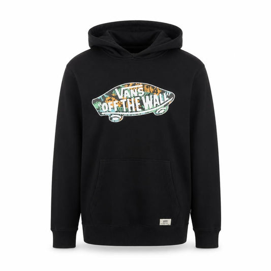 Vans Womens Black XL Pullover Hoodie With Logo Print