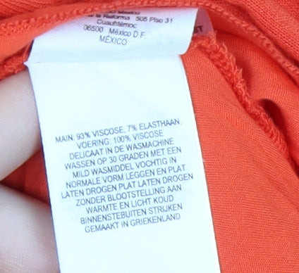 Phase Eight Women's Orange Long Sleeve Viscose Tunic Top UK 14