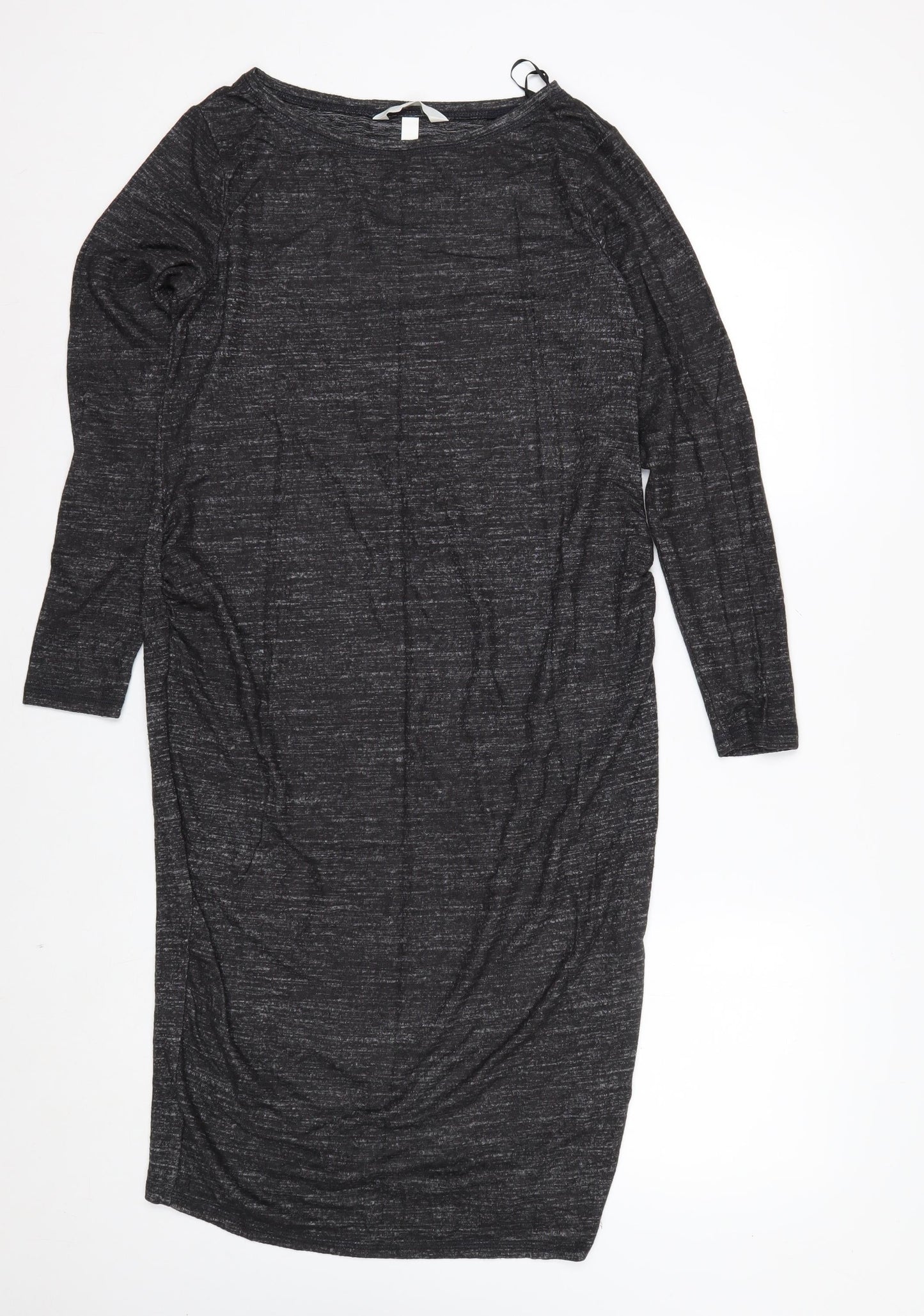 H&M Maternity Grey Jersey Bodycon Dress Women’s Size M Long Sleeve