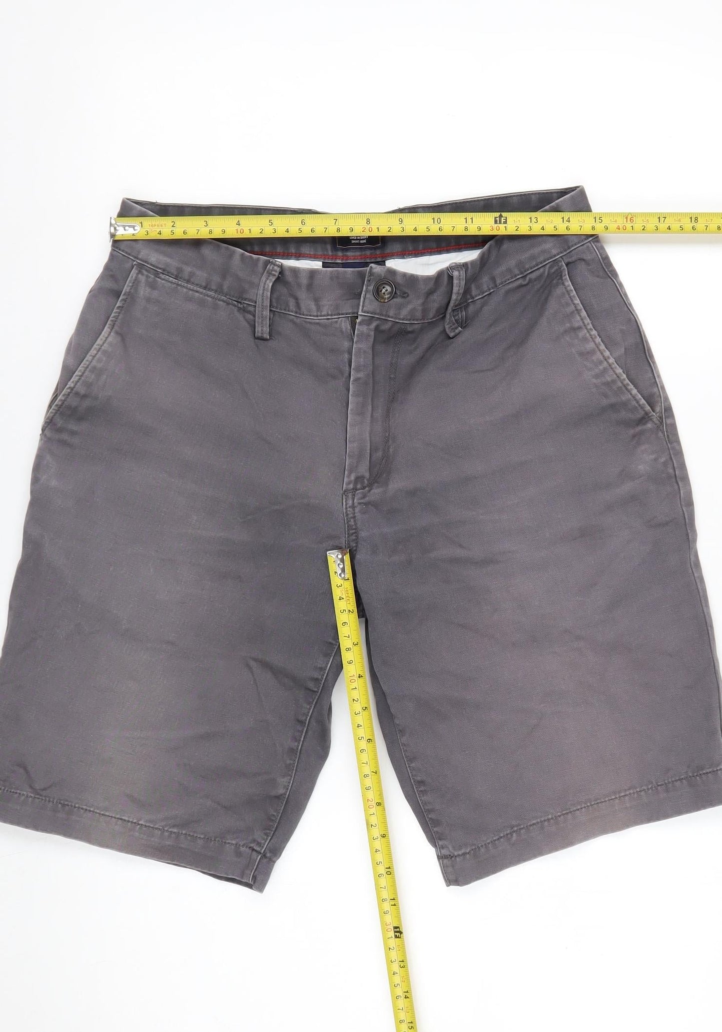 Gap Men Grey Chino Shorts Size 30 Regular Cotton Casual