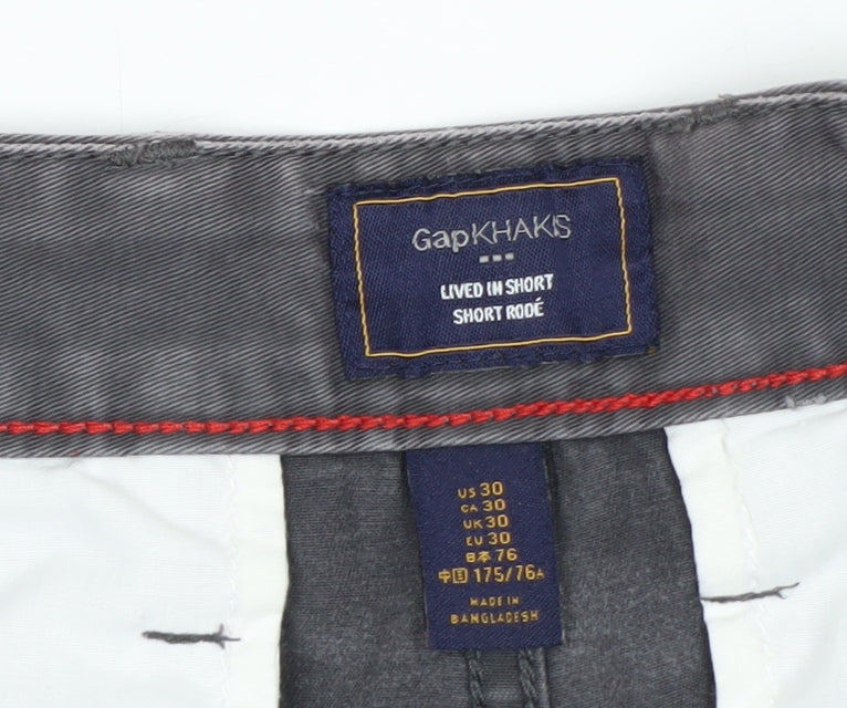 Gap Men Grey Chino Shorts Size 30 Regular Cotton Casual