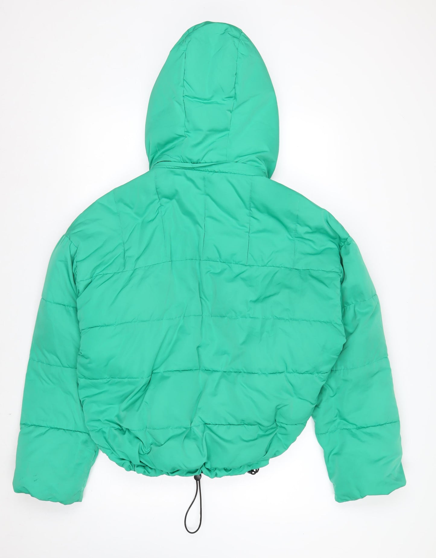 iets frans Men’s Green Hooded Puffer Jacket Size M Polyester