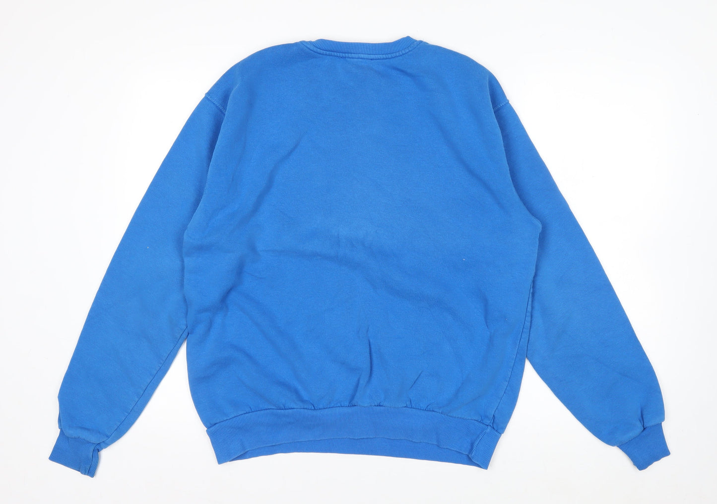 Stradivarius Womens Blue XS Pullover Sweatshirt Saint-Tropez Embroidered