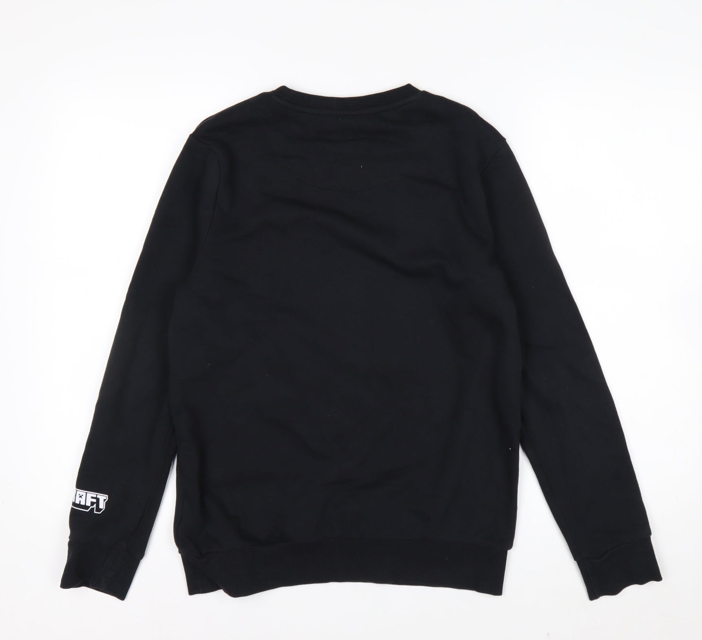 Minecraft Boys Black Sequin Christmas Pullover Sweatshirt 12-13 Years