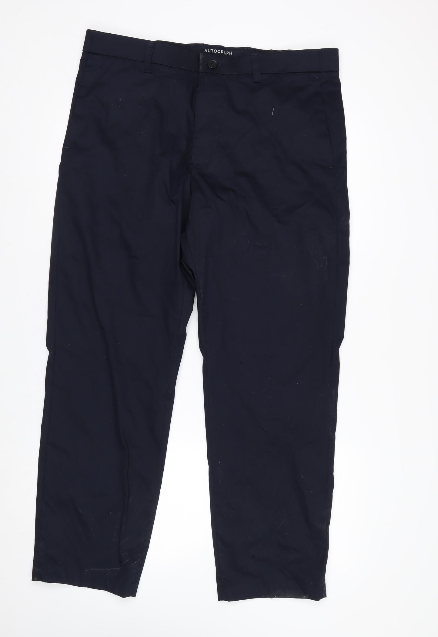 Marks and Spencer Autograph Men's Black Regular Fit Trousers 36/29