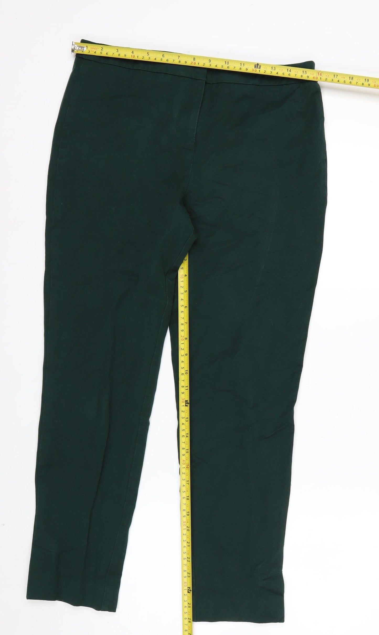 John Lewis Women's Green Chino Slim Fit Trousers Size 12