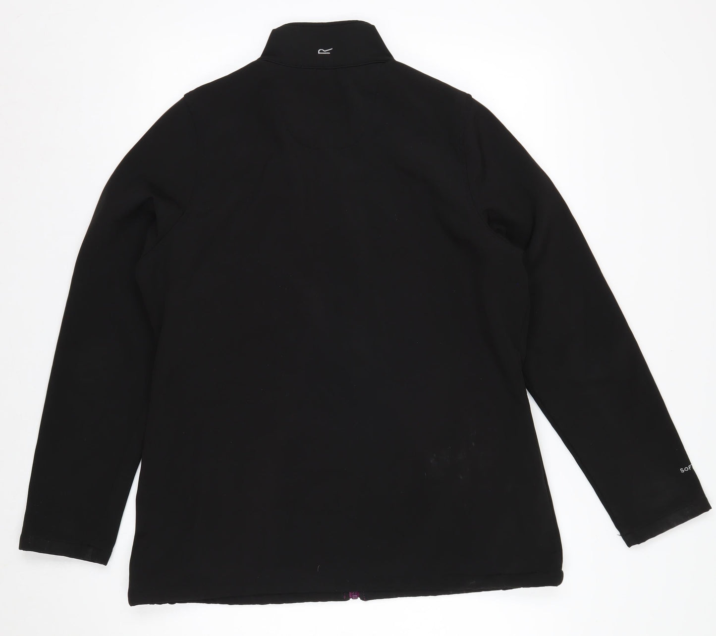Regatta Womens Black Softshell Jacket Size 16 Water Resistant Outdoor