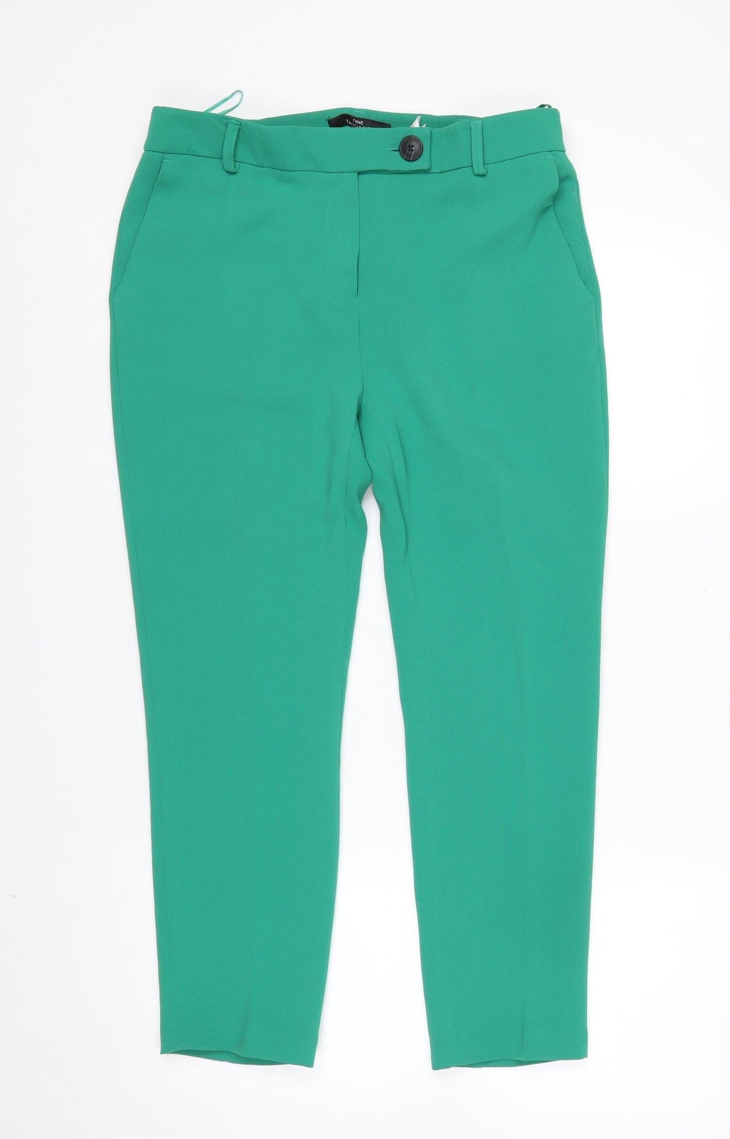 Next Women's Green Tapered Trousers Size 10 Regular Fit