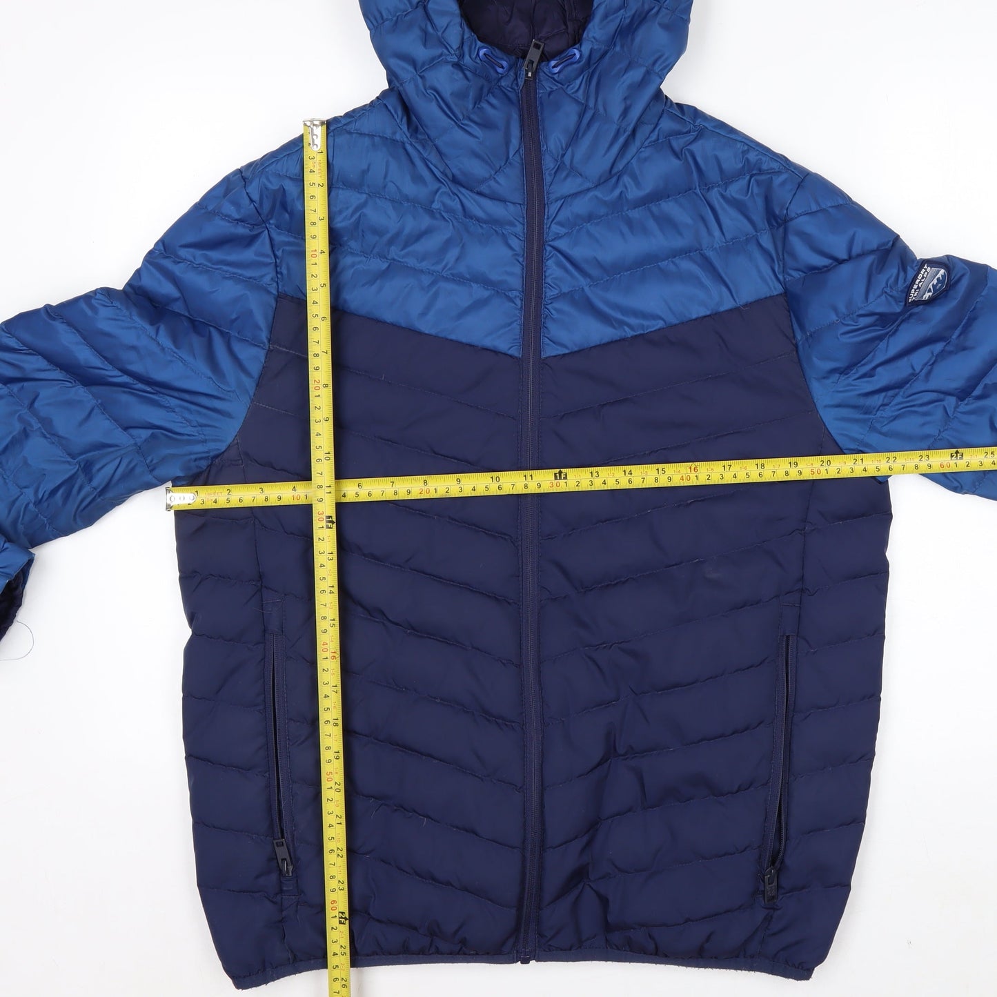 Superdry Men’s Blue SubArctic Puffer Jacket Size L Hooded Winter Coat