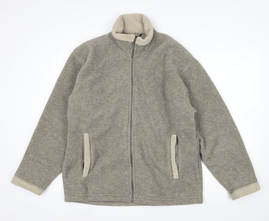 Marks and Spencer Men’s Grey Fleece Full Zip Jacket Size M