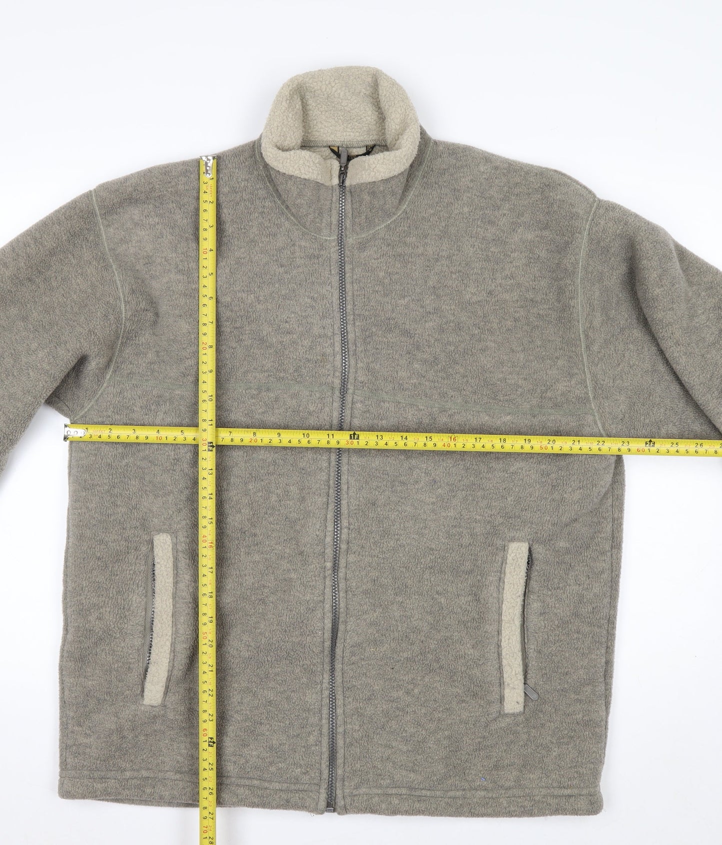 Marks and Spencer Men’s Grey Fleece Full Zip Jacket Size M