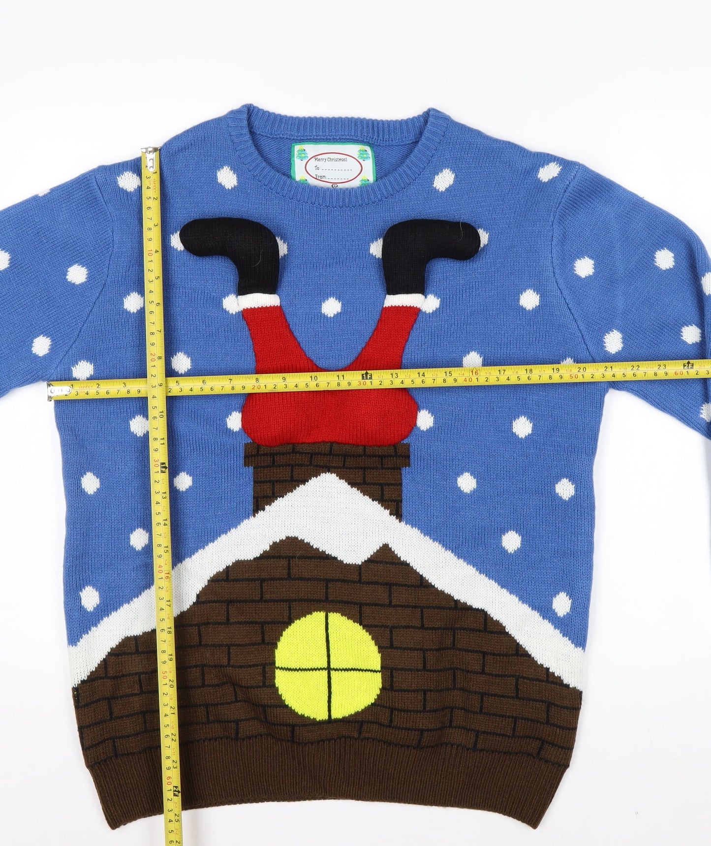 Cedar Wood State Men's Blue Christmas Jumper L Pullover Knit