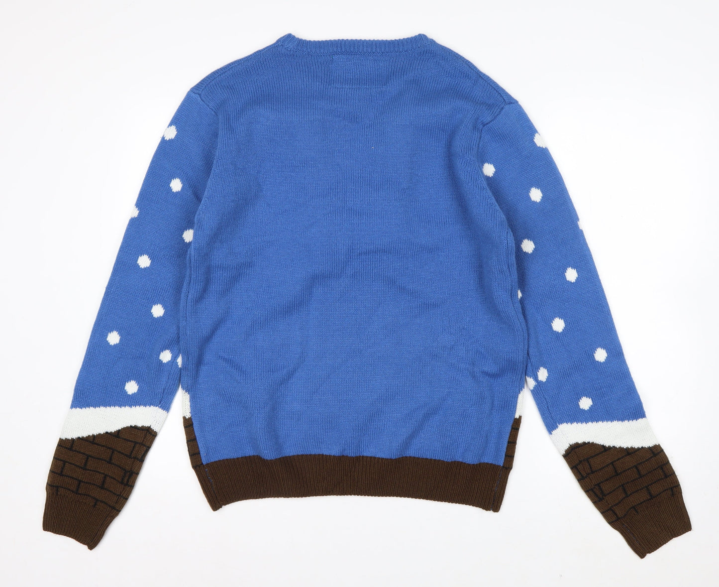 Cedar Wood State Men's Blue Christmas Jumper L Pullover Knit