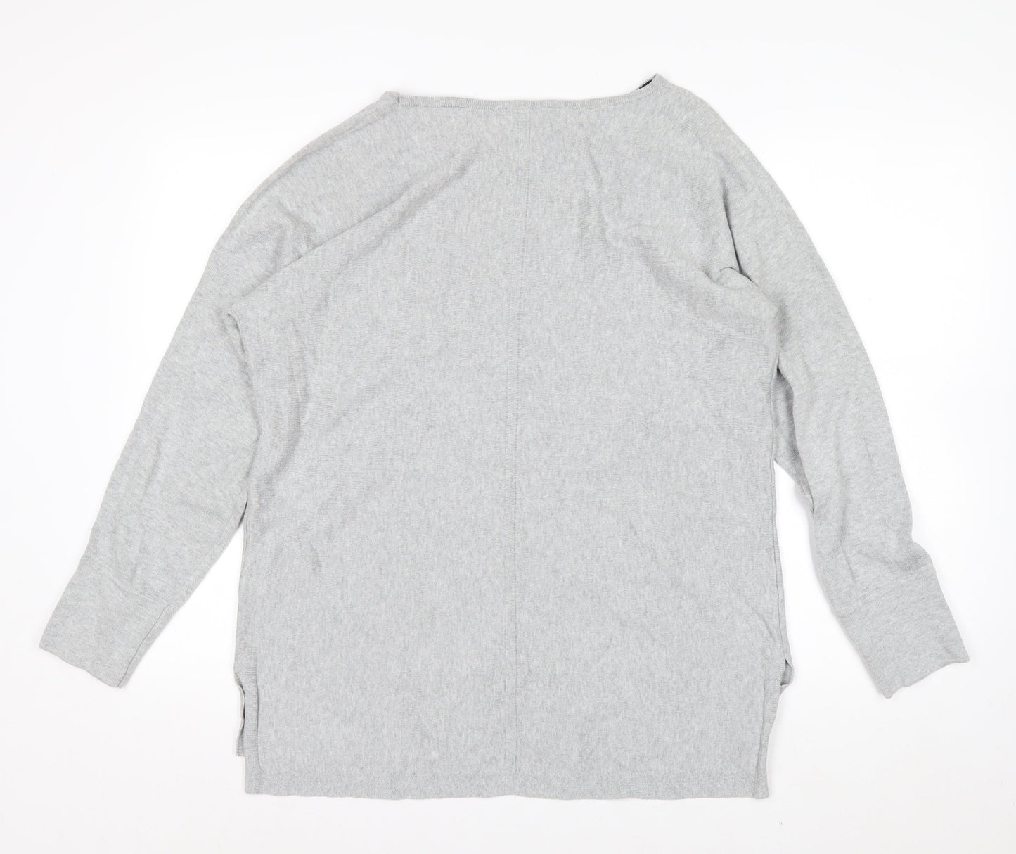 White Stuff Women’s Grey Size 16 Cotton Boat Neck Jumper