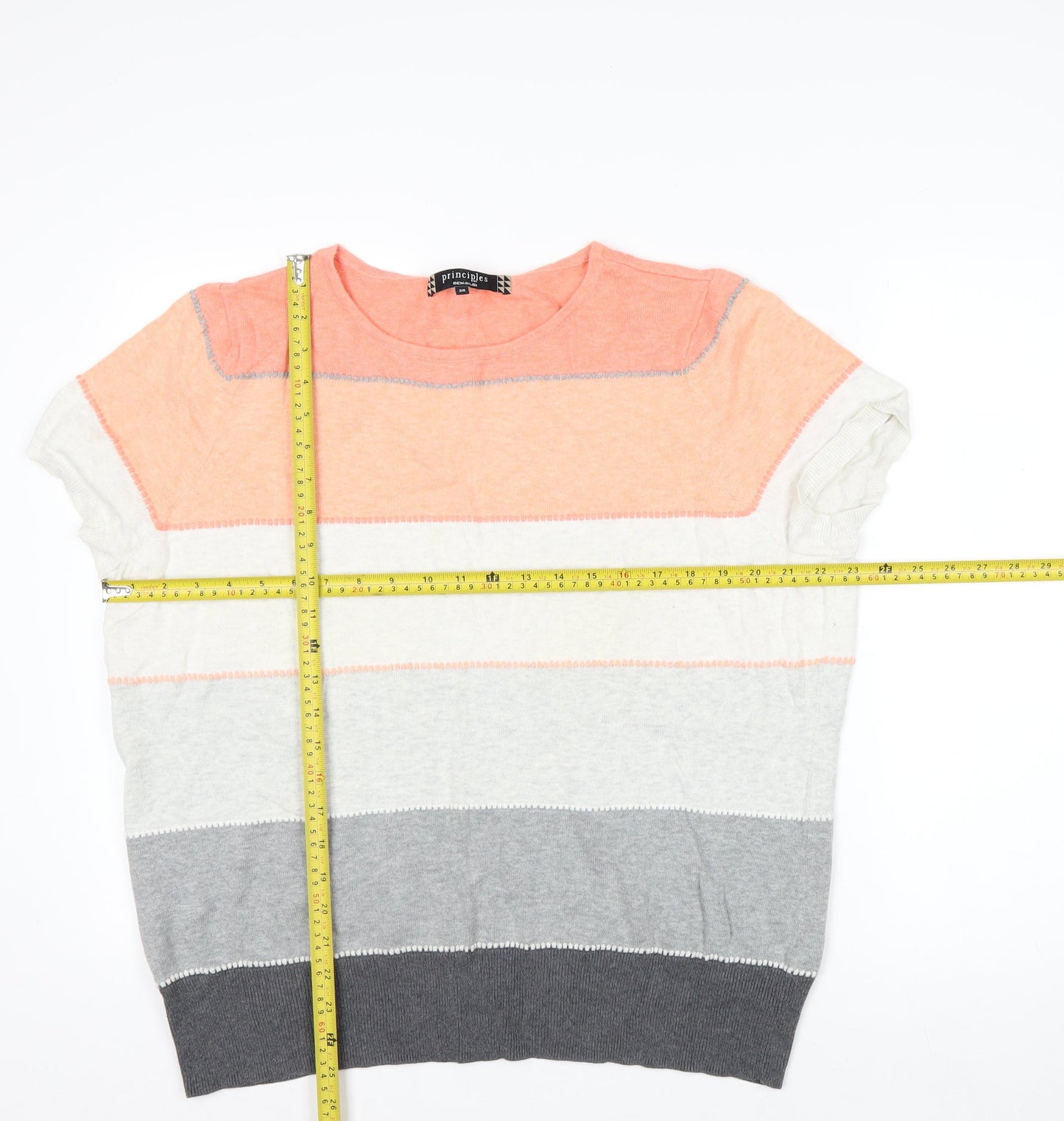 Principles by Ben de Lisi Women’s Multicoloured Striped Cotton Jumper Size 20