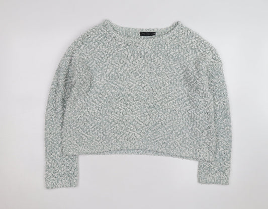 New Look Women's Grey Chunky Knit Crew Neck Jumper Size 18