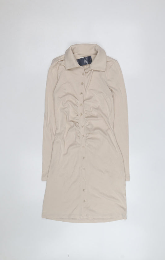 Abercrombie & Fitch Women’s Beige Collared Shirt Dress XS