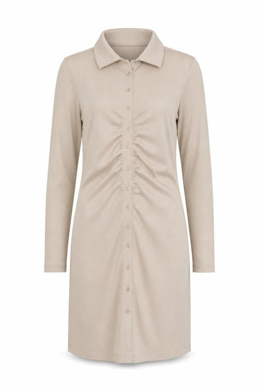 Abercrombie & Fitch Women’s Beige Collared Shirt Dress XS