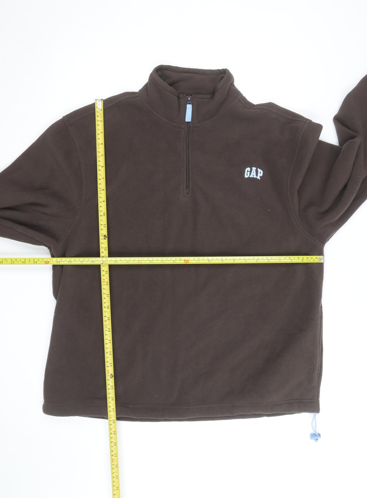 GAP Men's Brown Fleece 1/4 Zip Pullover Sweatshirt XL