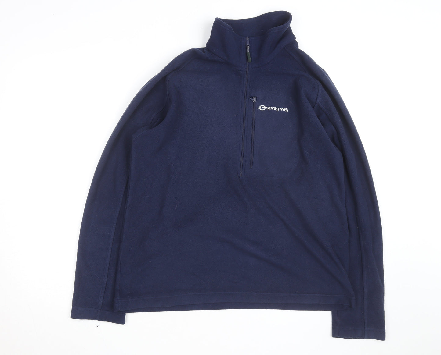 Sprayway Men's Blue Fleece 1/2 Zip Pullover Sweatshirt M