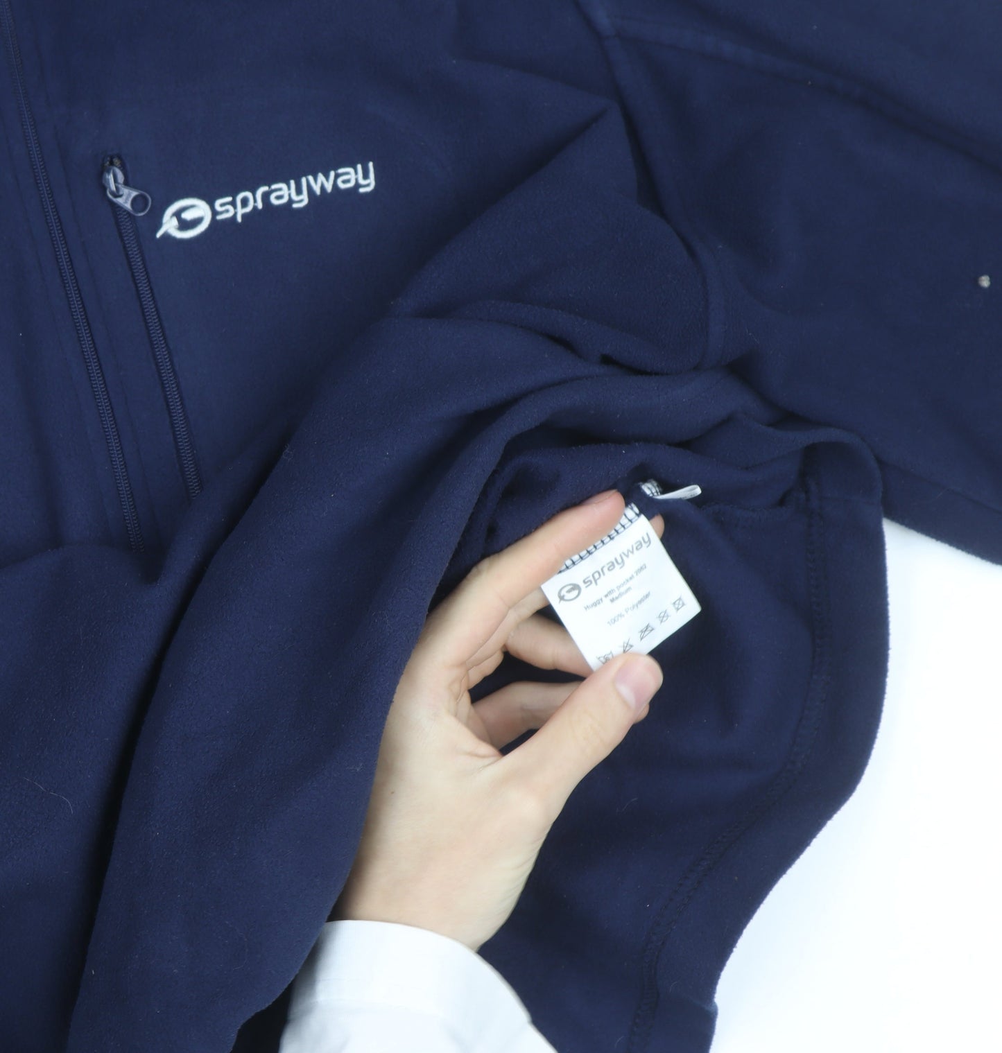 Sprayway Men's Blue Fleece 1/2 Zip Pullover Sweatshirt M