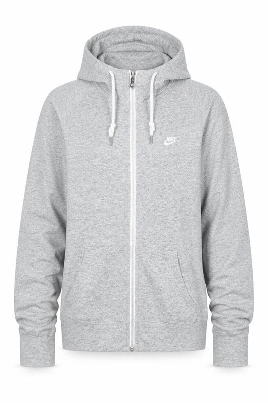 Nike Mens Grey Full Zip Hoodie Size M Regular Fit Sportswear