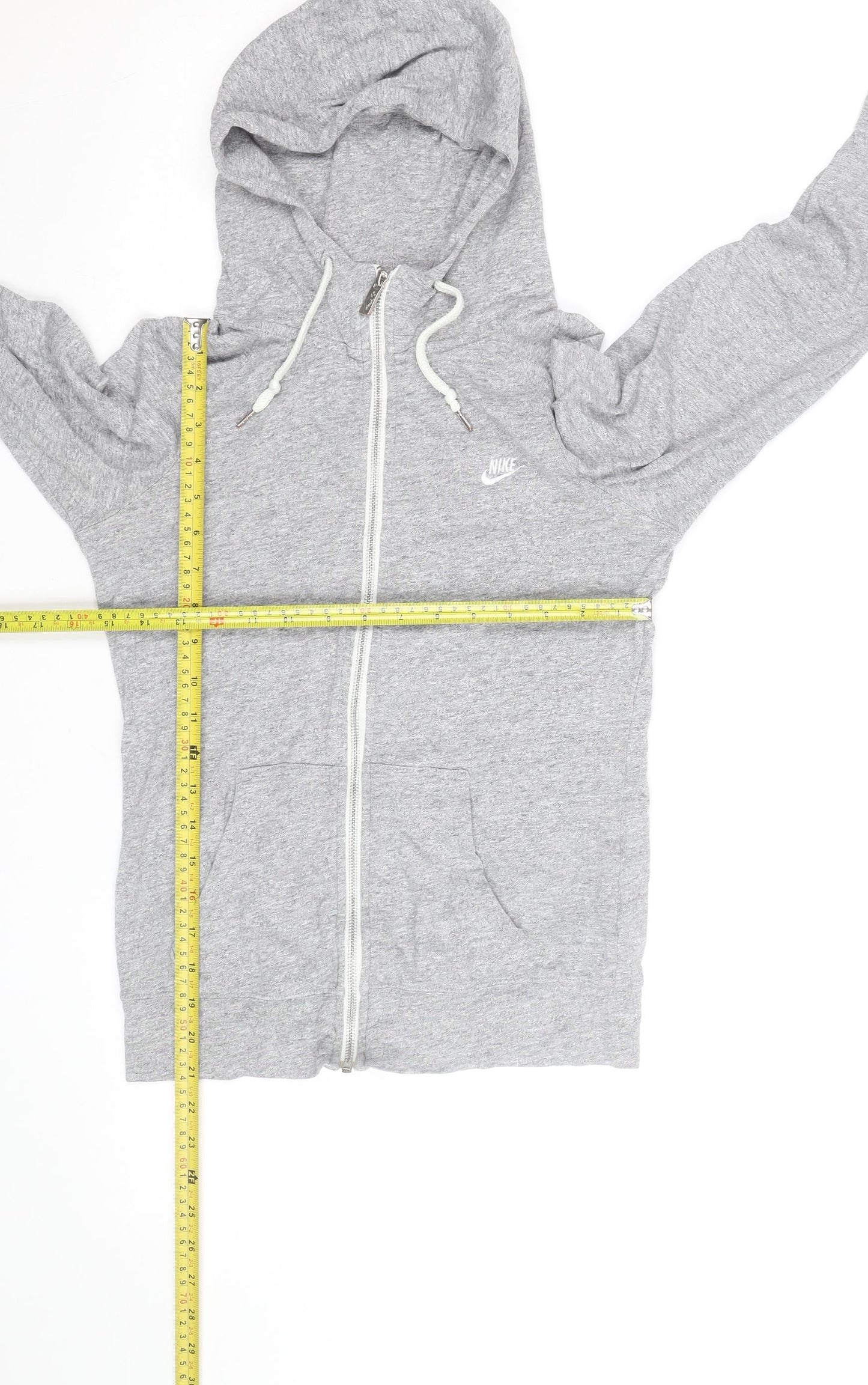 Nike Mens Grey Full Zip Hoodie Size M Regular Fit Sportswear