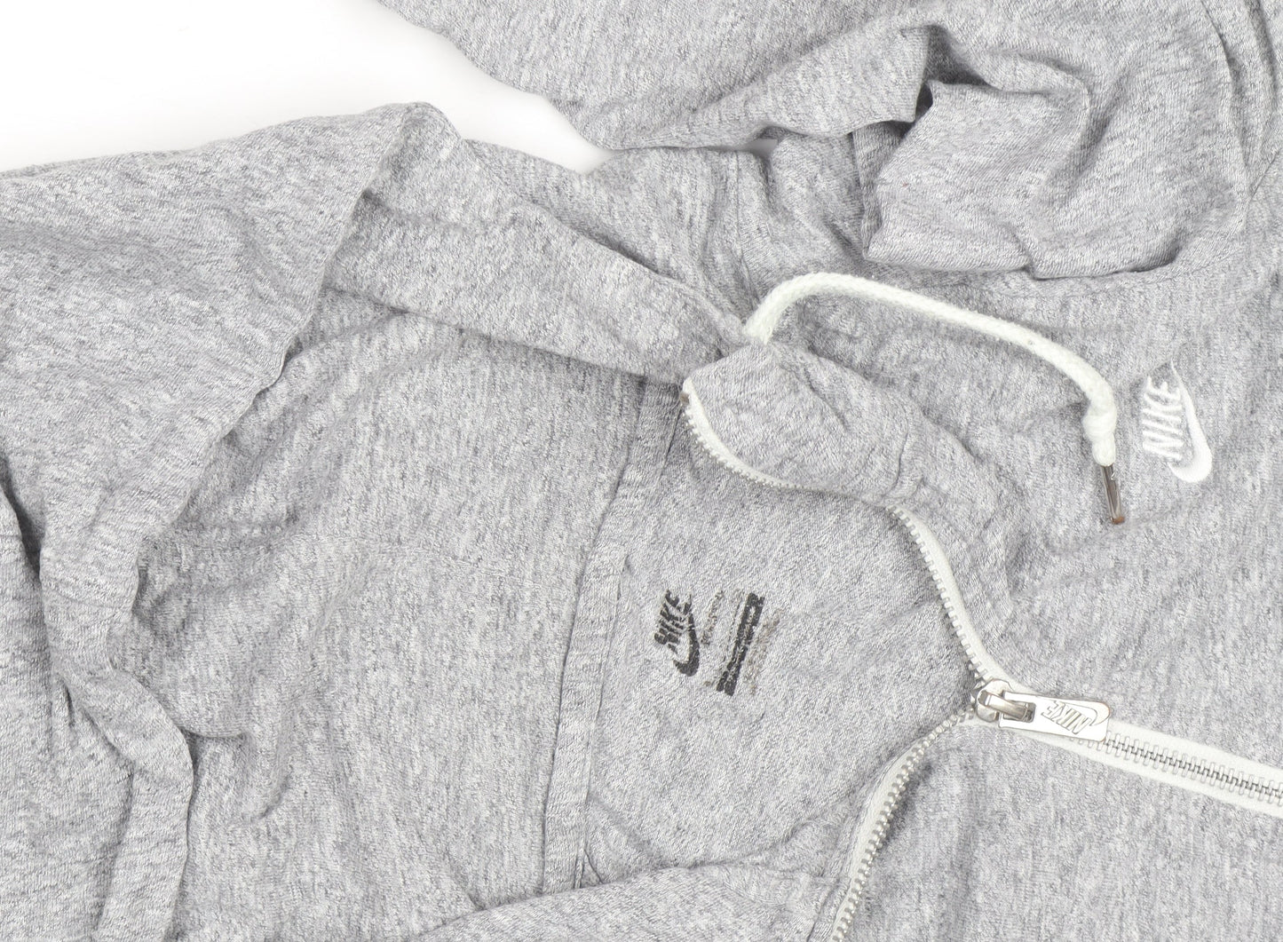 Nike Mens Grey Full Zip Hoodie Size M Regular Fit Sportswear