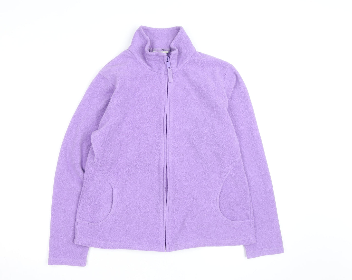 Marks and Spencer Women's Purple Full Zip Fleece Sweatshirt UK 16