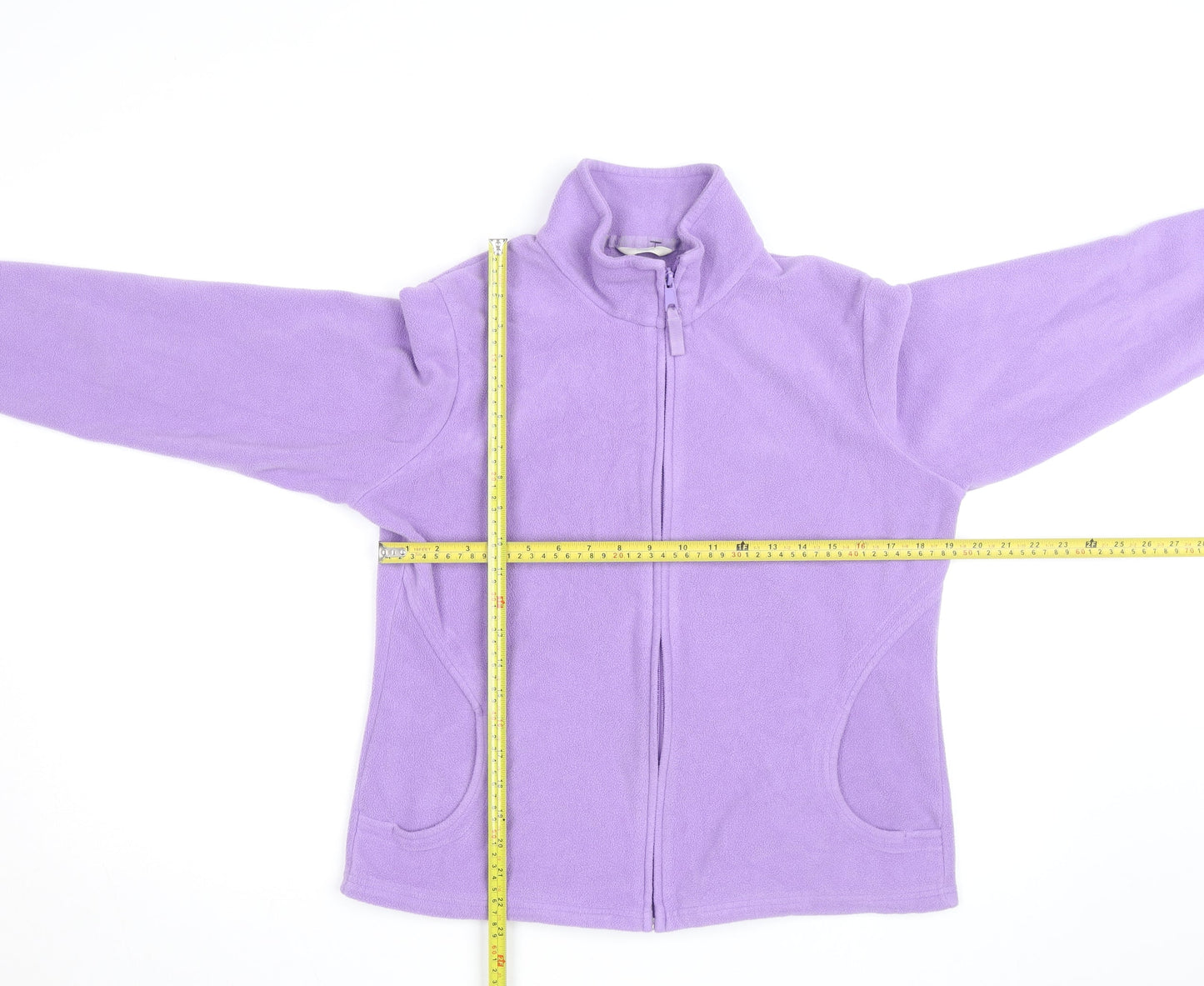 Marks and Spencer Women's Purple Full Zip Fleece Sweatshirt UK 16