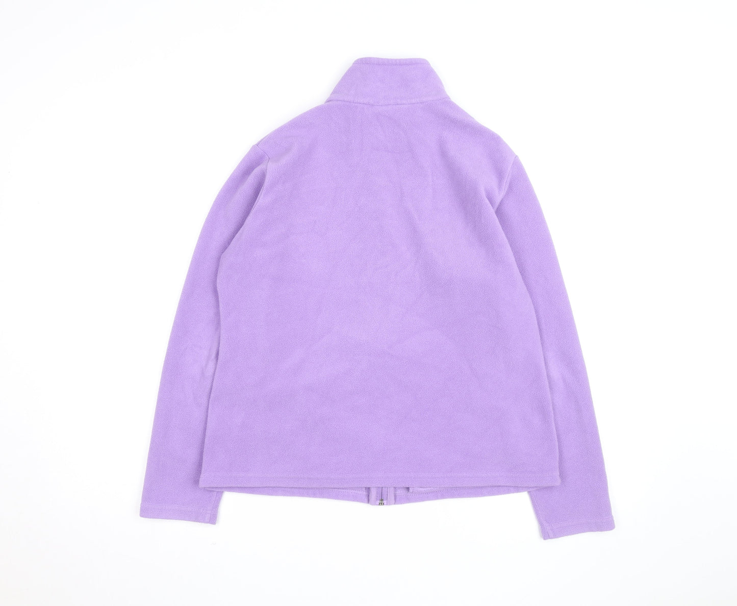 Marks and Spencer Women's Purple Full Zip Fleece Sweatshirt UK 16