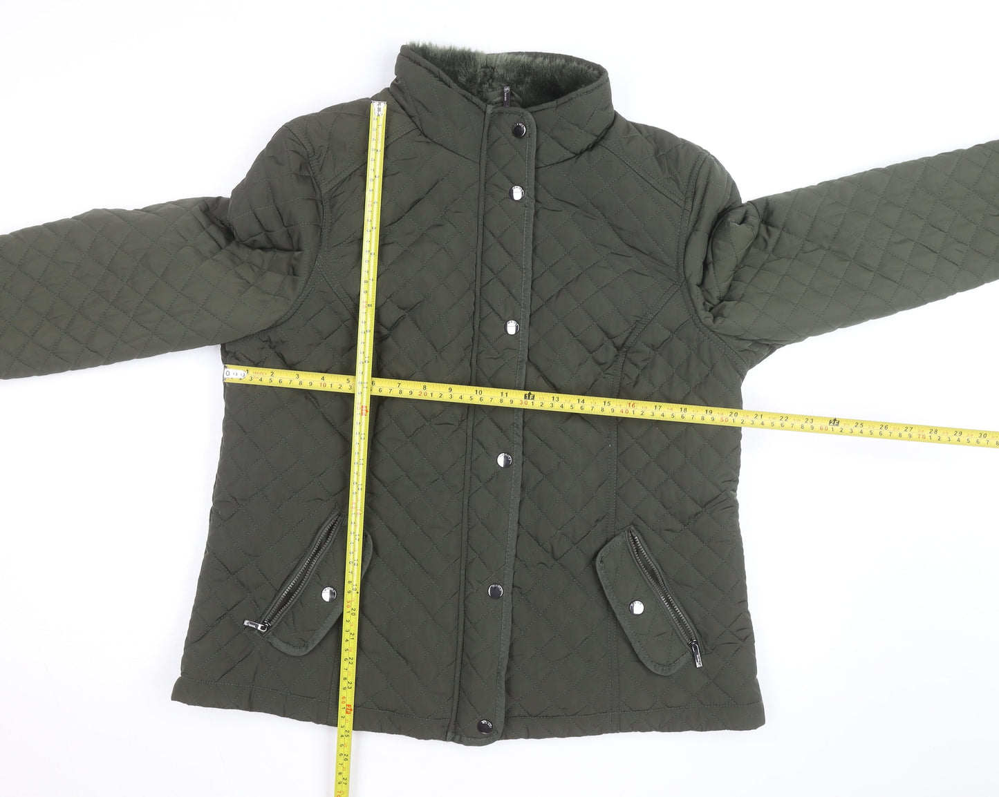 Maine New England Women's Green Quilted Polyester Jacket Size 18