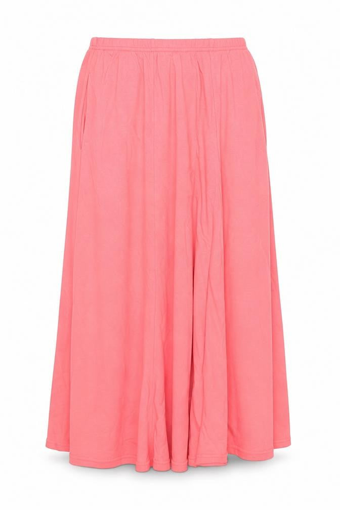 H&M Women's Pink A-Line Long Cotton Jersey Skirt L