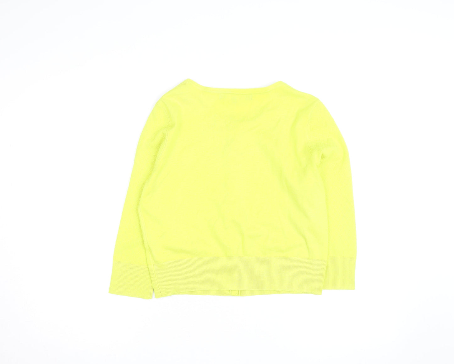 Principles by Ben De Lisi Women's Yellow Cotton Knit Cardigan Size 14