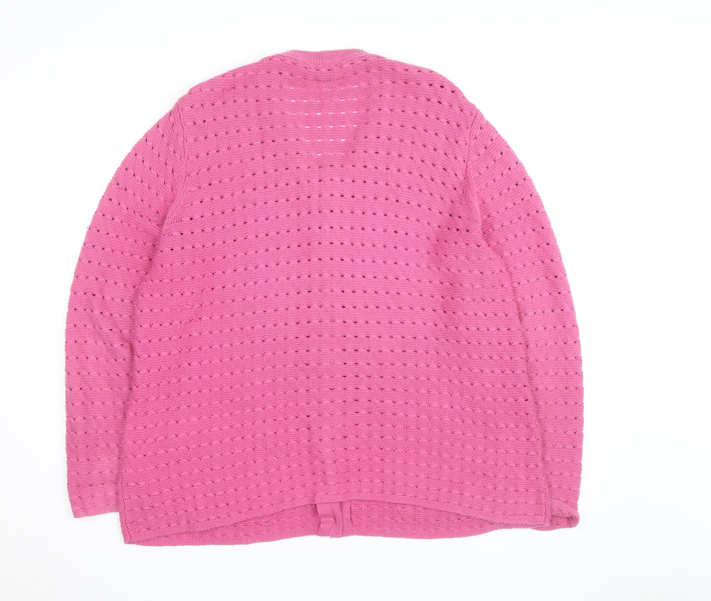 Cotswold Collections Women's Pink Round Neck Knit Cardigan 3XL