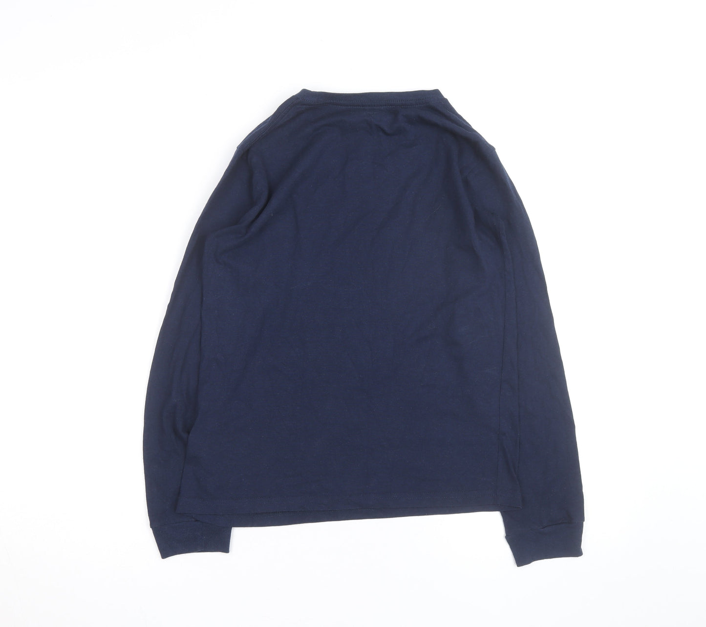 Champion Men's Blue Long Sleeve Crew Neck T-Shirt L