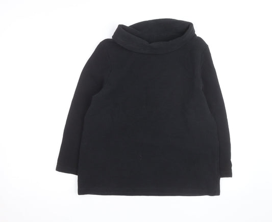 Hobbs Women Black Size 14 Cowl Neck Long Sleeve Jumper