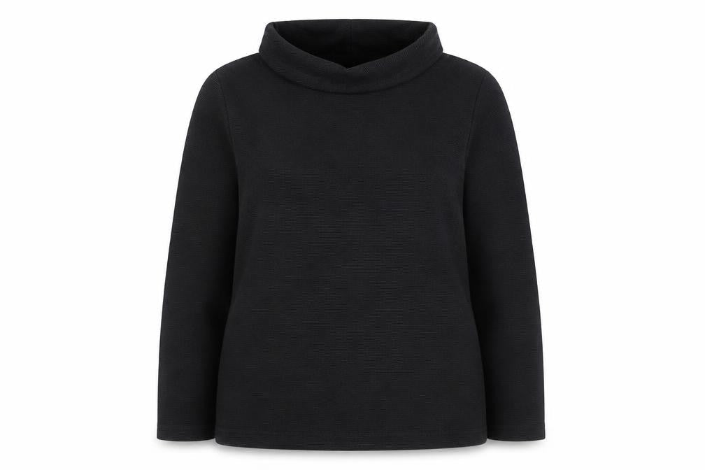 Hobbs Women Black Size 14 Cowl Neck Long Sleeve Jumper
