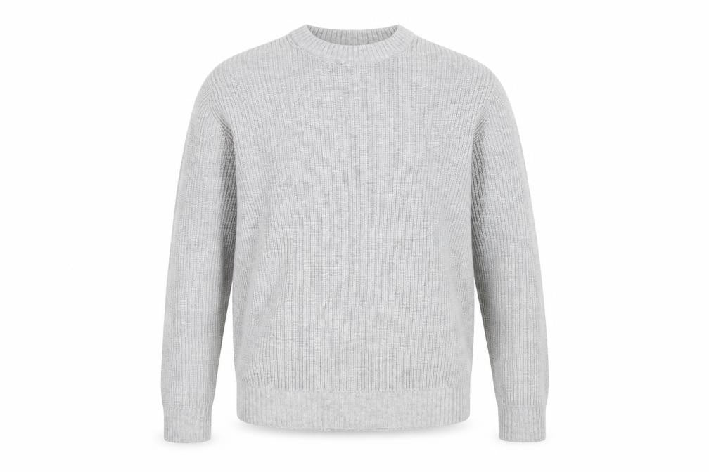 Marks & Spencer Men's Grey Lambswool Blend Pullover Jumper L