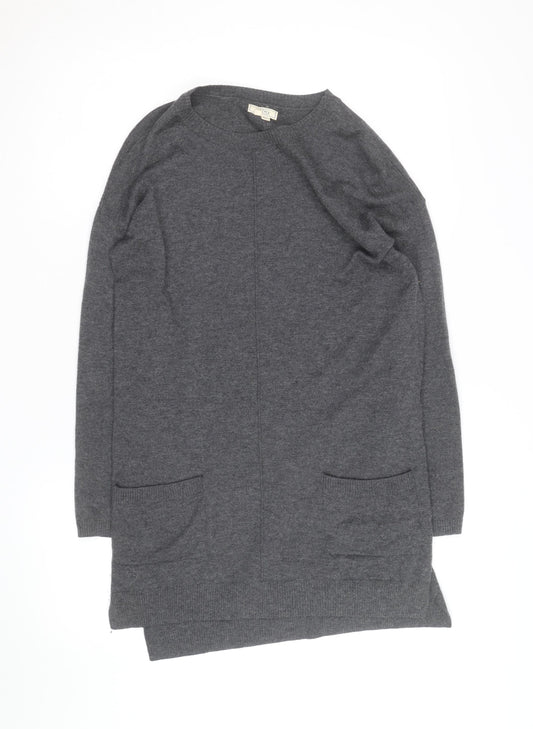 Fat Face Women's Grey Long Sleeve Knit Cardigan L