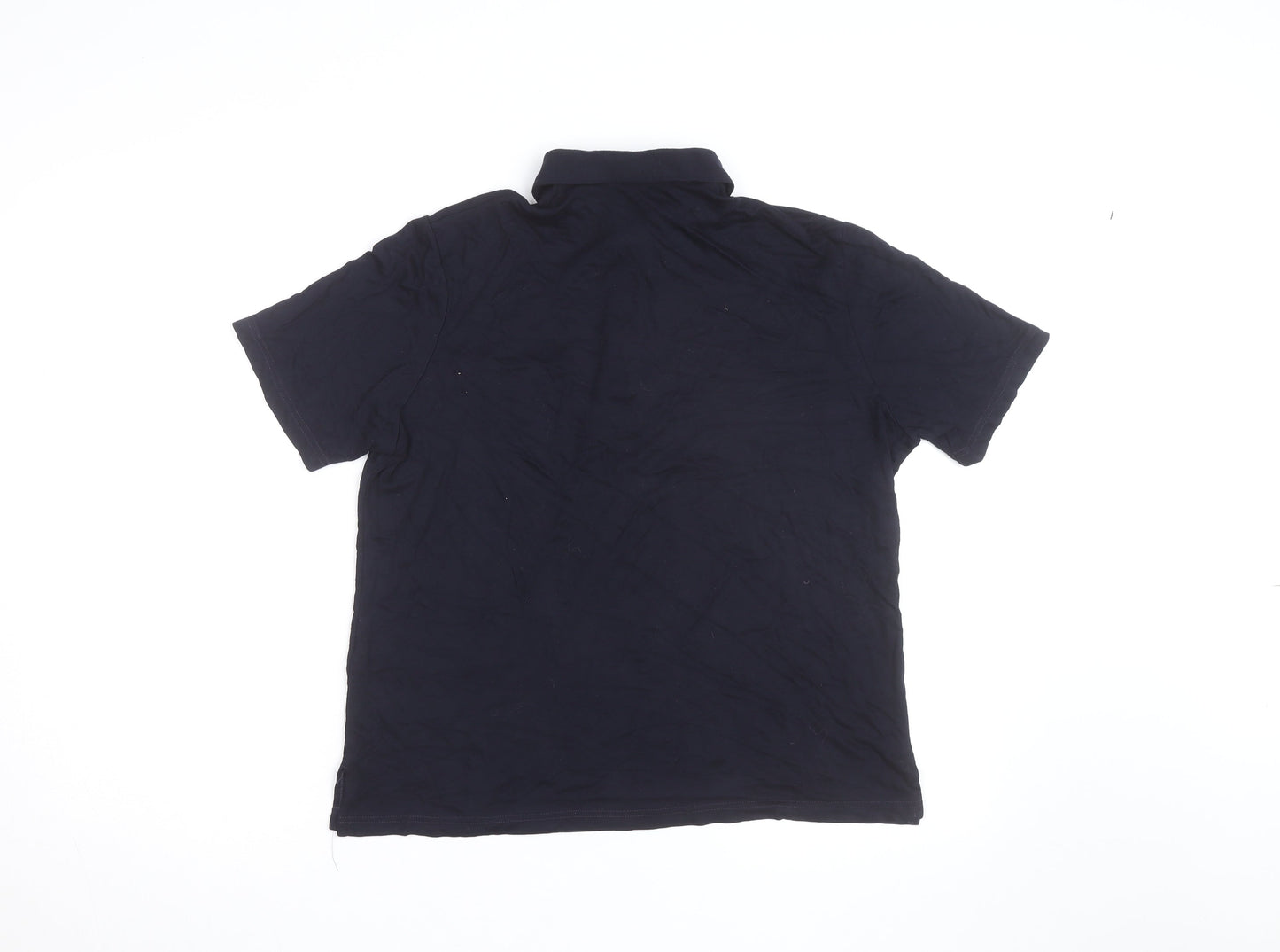 Marks and Spencer Women's Blue Polo Shirt Size 14 Viscose