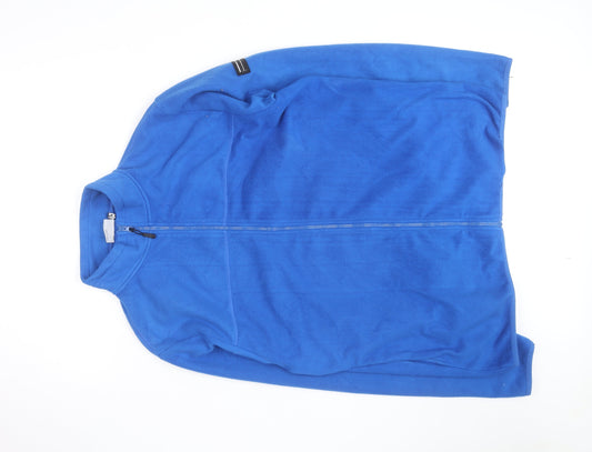ASOS DESIGN Men's Blue 2XL Fleece Full Zip Basic Jacket