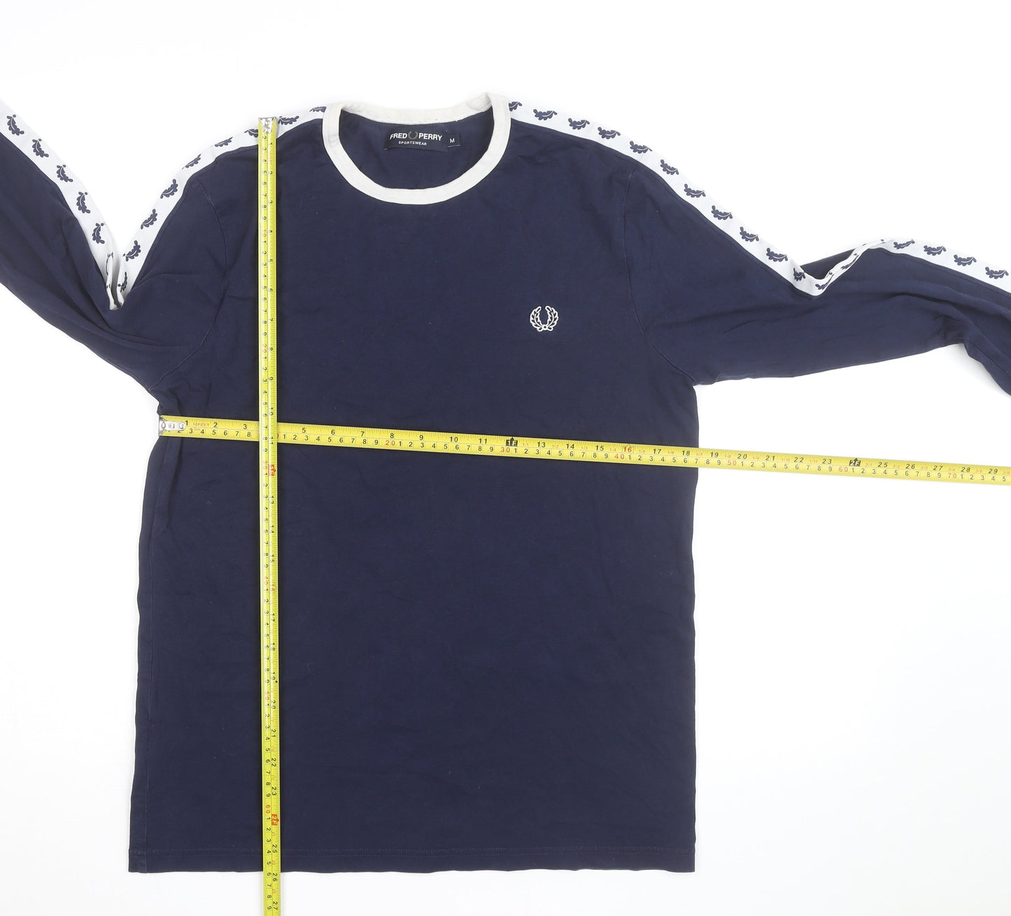 Fred Perry Men's Blue Long Sleeve Sportswear Top Size M